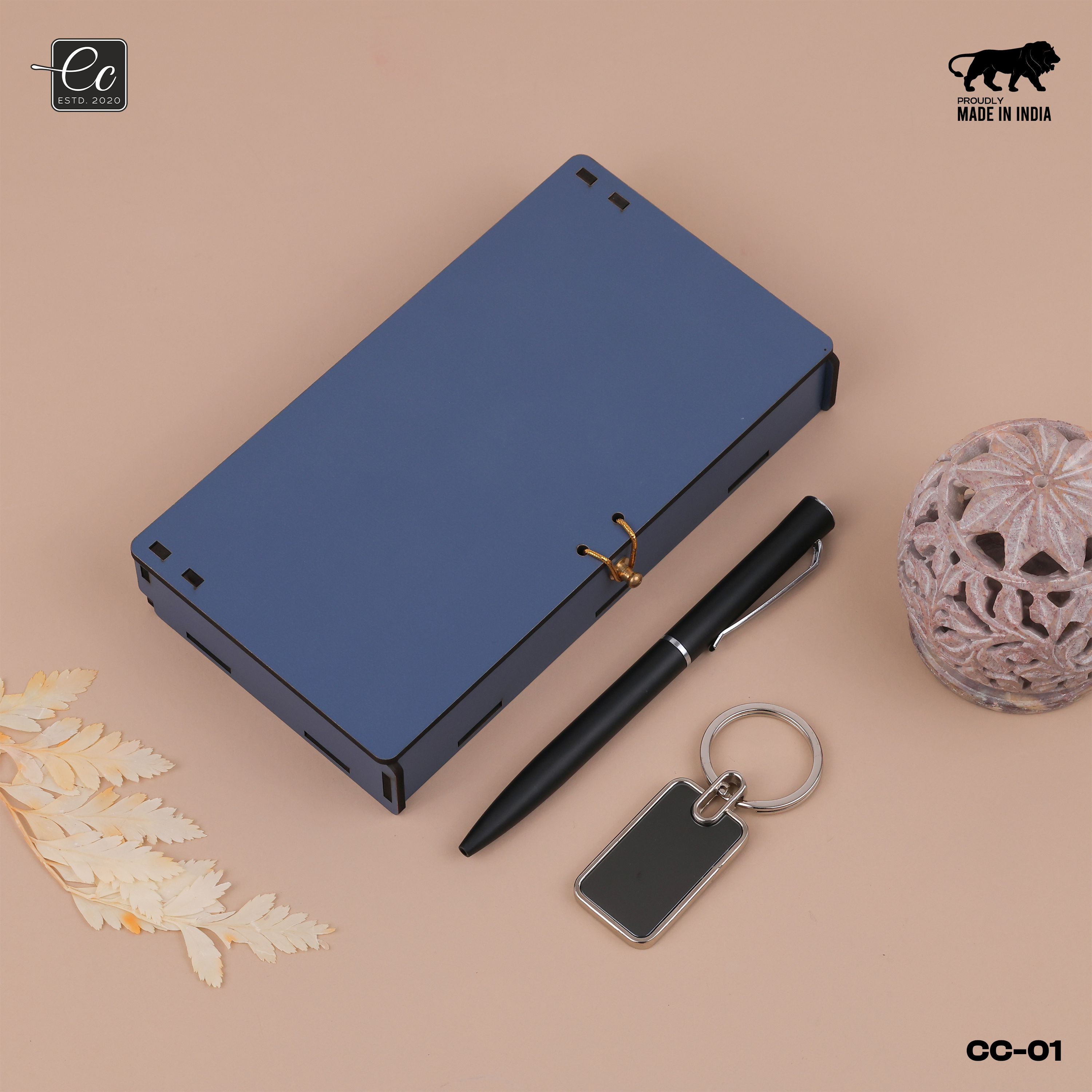 Personalized Metal Pen & Keychain Gift Set with Name Engraved